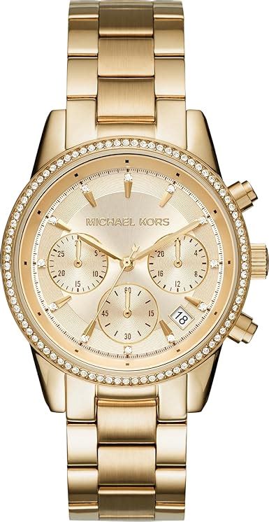 michael kors ritz mk6356|Amazon.com: Michael Kors Ritz Chronograph Gold.